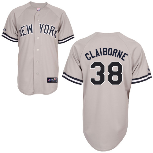 Preston Claiborne #38 MLB Jersey-New York Yankees Men's Authentic Replica Gray Road Baseball Jersey